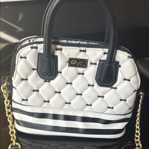 Betsey Johnson handbag black and white